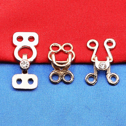 3509★ Botones de visón de metal, ganchos de hebilla, hebillas ocultas, hebillas colgantes, hebillas de cuello de estilo, botones de ropa de abrigo de piel de alta gama