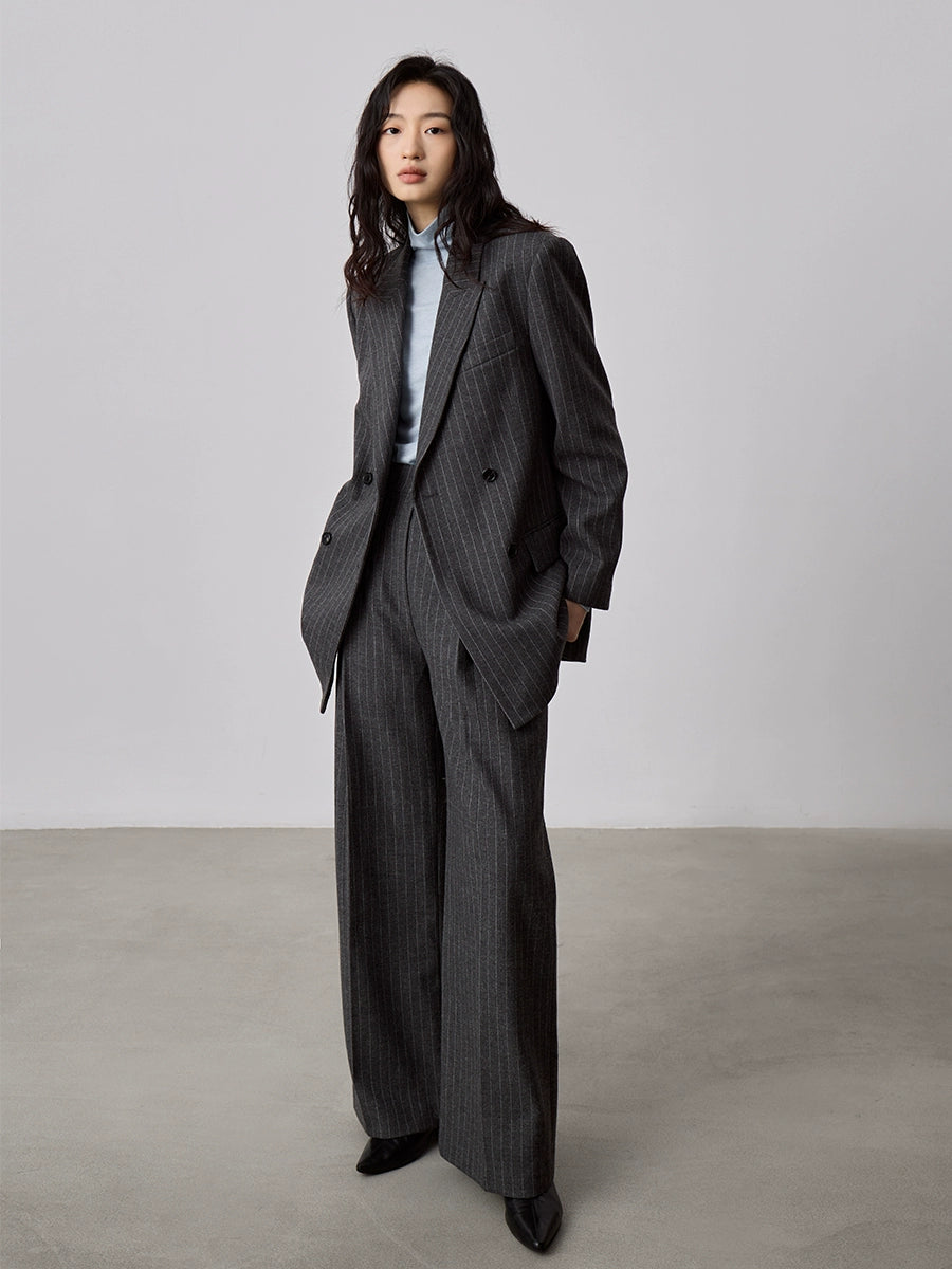 Camiseta de punto con cuello semialto apilado de tencel texturizado de CAREMIND Camiseta de manga larga apilada con cuello alto fino y ajustado 