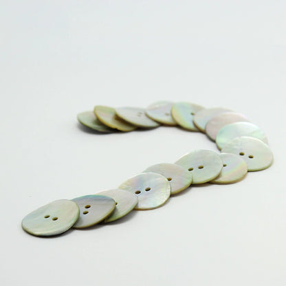 3399★  Imported Mass shell button round two-eye shirt cardigan button pearlescent trench coat Korean version cuffs natural pearlescent