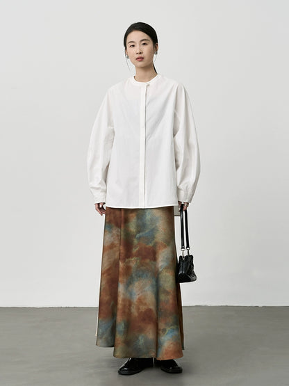 [Big Fish and Begonia] Falda de cintura alta con efecto tie-dye original de CAREMIND 2024 nueva falda fina y súper hermosa 