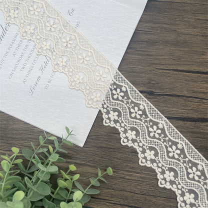 3818 Ropa popular Hilo de malla suave Accesorios hechos a mano Materiales de costura Oferta especial Encaje encaje tela de algodón puro bordado por computadora