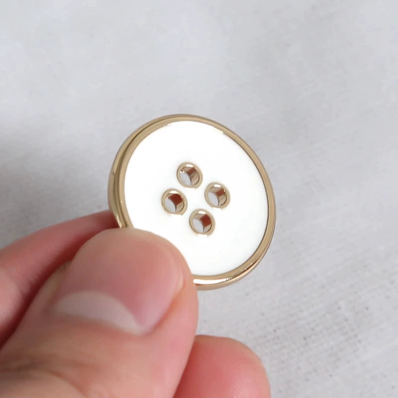 3335★  Metal button round top button high-end blazer trench coat cardigan shirt Nizi sweater shirt button