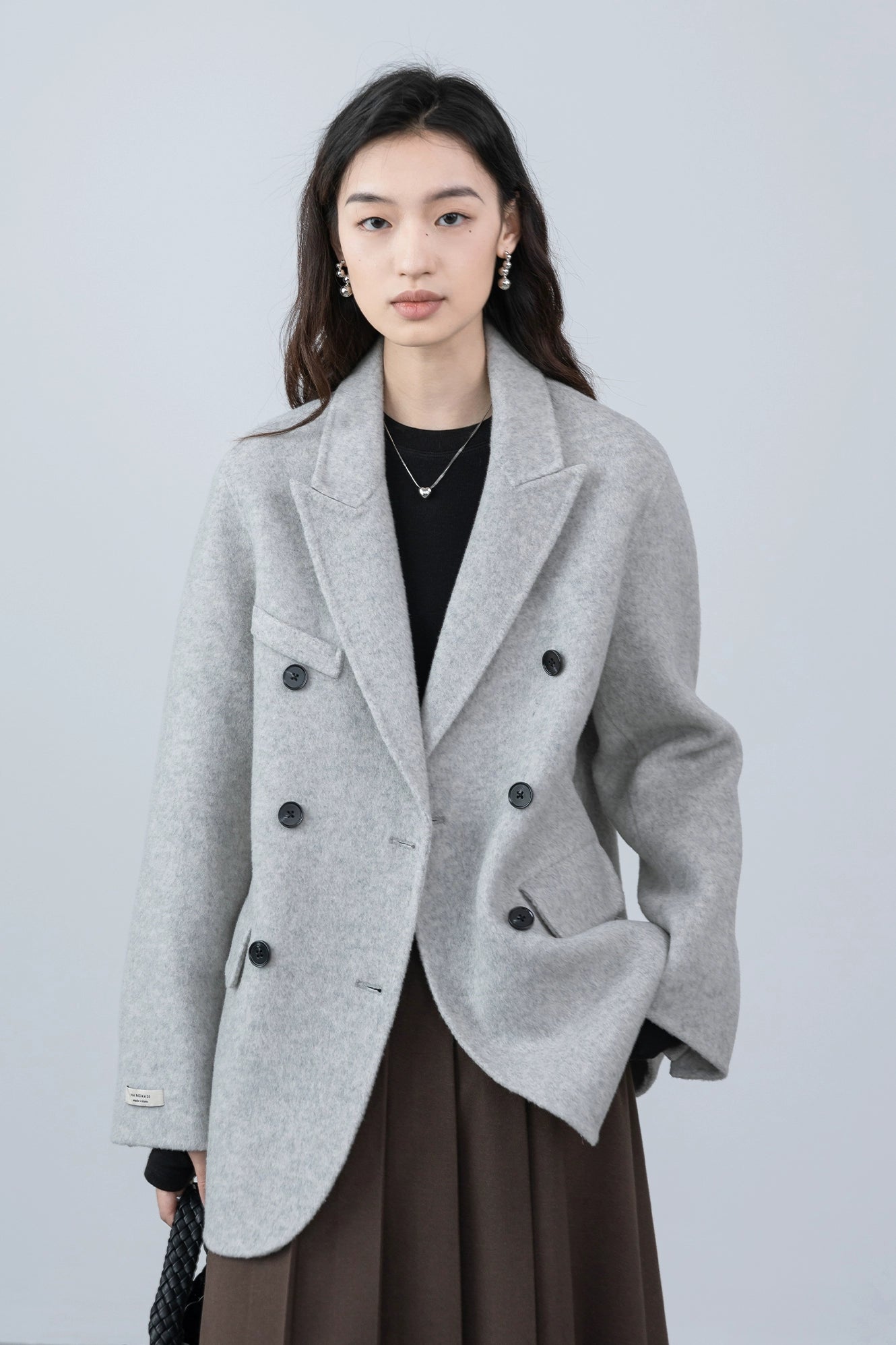 [Oferta especial por tiempo limitado] Abrigo de lana de doble cara de pura lana australiana de alta calidad y textura rica en camello 