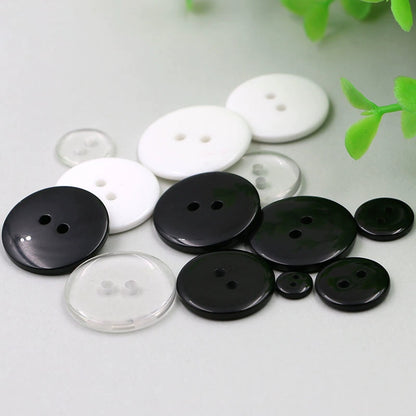3495★ Botones Especiales Resina Transparente Dos Ojos Cuatro Ojos Botón de Pan Botón de Camisa Botón de Camisa de Primavera y Verano Botón de Suéter de Chaqueta