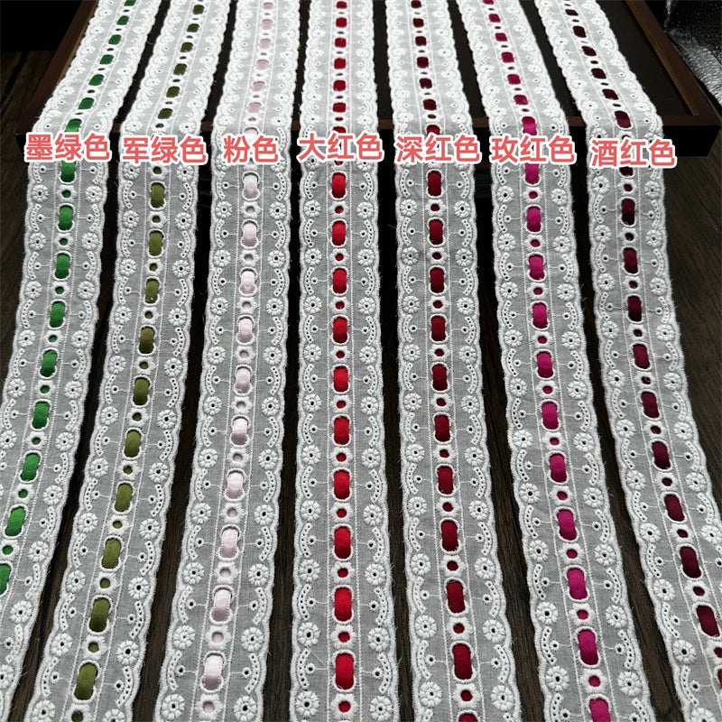 3553★ Ancho 4,5 cm Nuevo color Cinta de algodón Hilo de encaje Hecho a mano DIY Lolita Accesorios de ropa de bebé