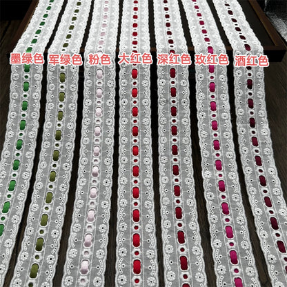 3553★ Ancho 4,5 cm Nuevo color Cinta de algodón Hilo de encaje Hecho a mano DIY Lolita Accesorios de ropa de bebé