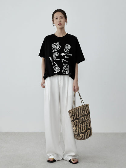 CAREMIND pantalones vaqueros Tencel de color claro para mujer otoño 2024 pantalones anchos de cintura alta para viajeros nuevos 