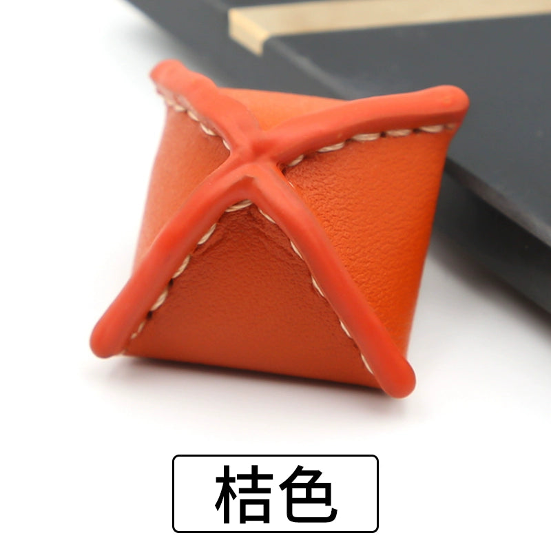 3241★  Ainujia leather jacket buttons fur zongzi leather button jacket trench coat woolen buttons versatile women's top high-end buttons