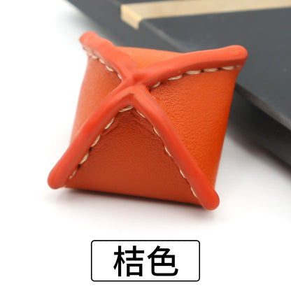 3241★  Ainujia leather jacket buttons fur zongzi leather button jacket trench coat woolen buttons versatile women's top high-end buttons