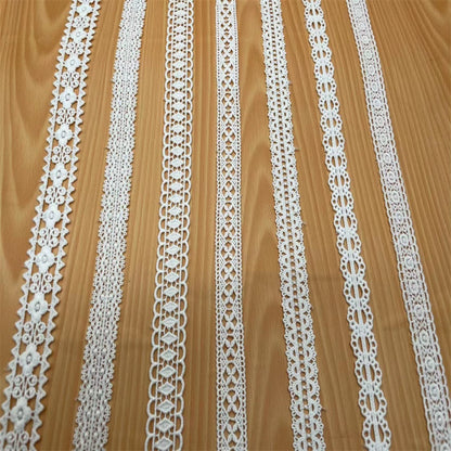 3832 Venta directa de fábrica al contado de algodón puro bordado de encaje soluble en agua DIY ropa hecha a mano accesorios decorativos de encaje beige