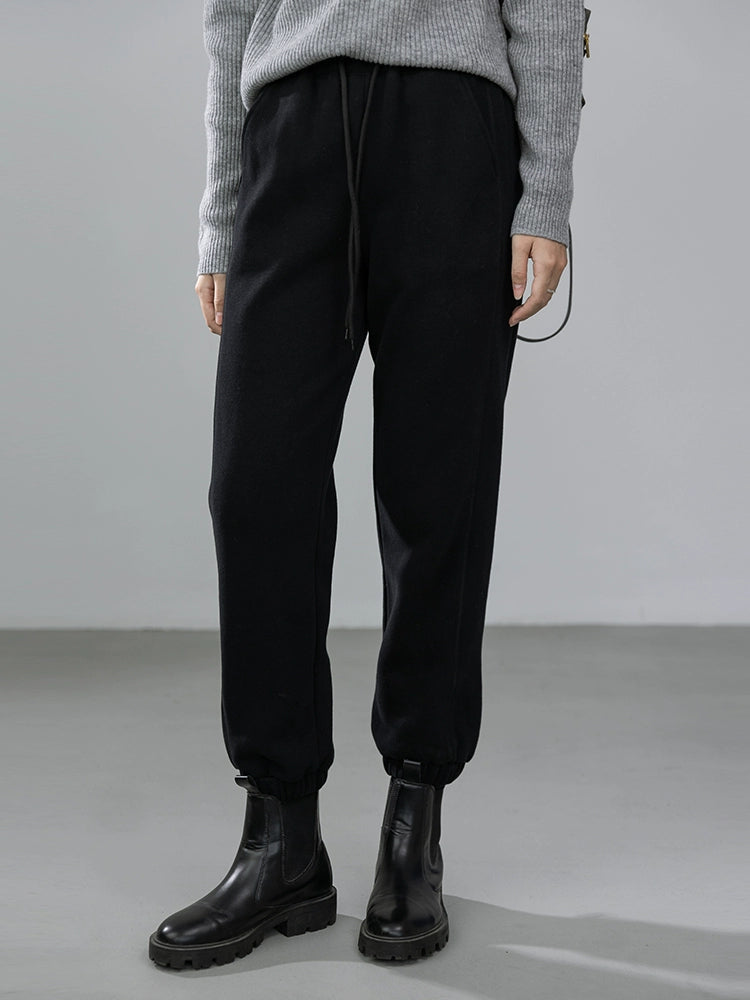 [Offre spéciale à durée limitée] Pantalon de survêtement simple et décontracté 100 % coton avec cordon de serrage pour femme, nouveau design original d'automne