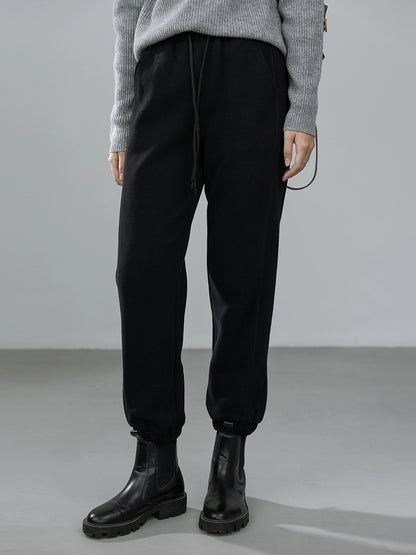 [Offre spéciale à durée limitée] Pantalon de survêtement simple et décontracté 100 % coton avec cordon de serrage pour femme, nouveau design original d'automne