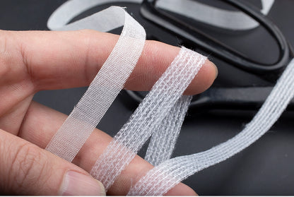 3918 1 cm de ancho, inserto para ropa, tira de forro de seda recta, tira de forro de grano recto, ajuste anti-tejido, anti-deformación, no elástico