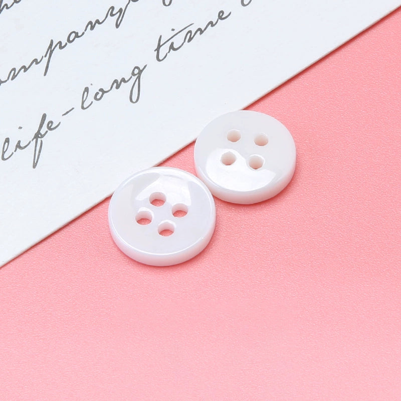 3382★  Round four-eye ceramic button men's and women's shirts knitted sweaters high-end small buttons children's clothes button versatile accessories