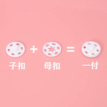 3475★ Abrigo de lana con botones a presión de nailon de color, botones para madre e hijo, botones ocultos invisibles de plástico, botones redondos para camisa antiluz