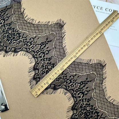 Encaje de pestañas onduladas suaves de 15 cm de ancho, tela para manualidades, ropa, falda, velo de novia, accesorios de empalme