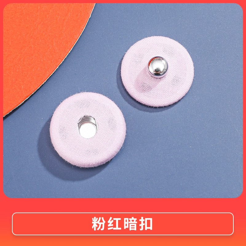 3470★ Botón de tela de color nuevo, botón a presión de metal, botón oculto, botón anti-luz para niños y madres, botón de ropa grande para mujeres, botón de botón.