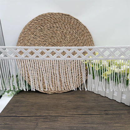 3674 Accesorios de encaje de seda de leche soluble en agua con borlas de alta calidad, material de encaje hecho a mano DIY, falda alargada, decoración textil para el hogar