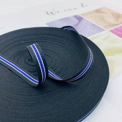 Cinta de ribete de 1 cm con rayas de colores intercolor, tira de presión para bordes de ropa, cinta de jacquard, accesorios para ropa, 3864