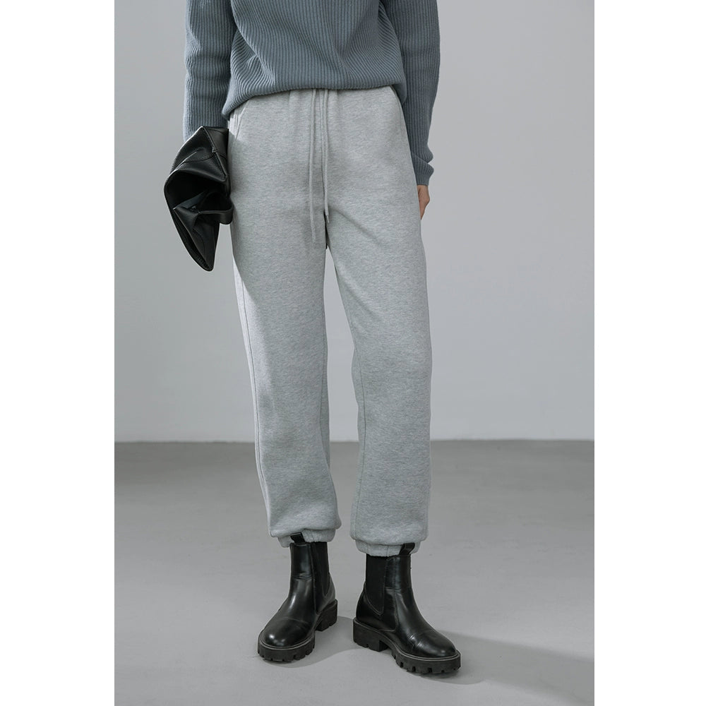 [Offre spéciale à durée limitée] Pantalon de survêtement simple et décontracté 100 % coton avec cordon de serrage pour femme, nouveau design original d'automne