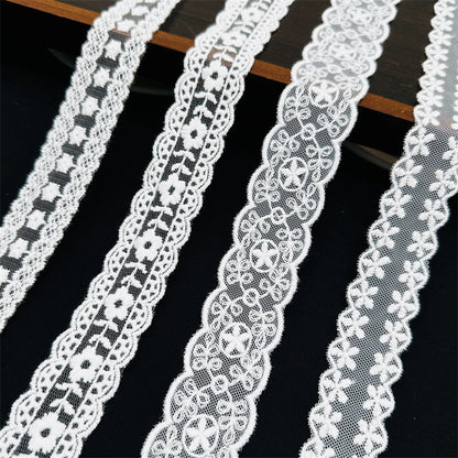 3808 Nuevos accesorios de ropa de encaje bordado de malla, materiales de tela hechos a mano para bricolaje, ropa de bebé, encaje Lolita