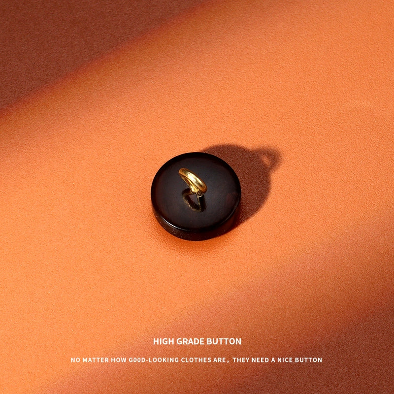 3327★  Natural real horn high-end buttons men's and women's fashion suit cuffs shirt shirt buttons black coffee small buttons