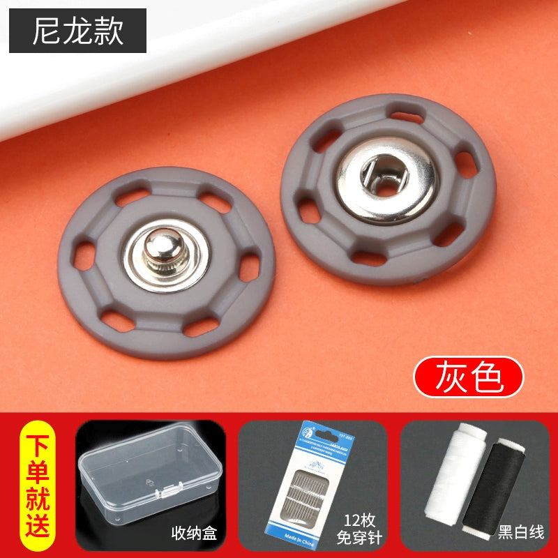 3468★ Botones ocultos de nailon para mujer, gabardina, abrigo, suéter, chaqueta, botones invisibles, ropa, botones para niños y madres.