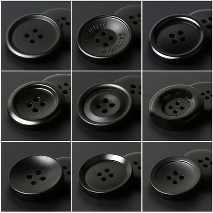 3445★ Botones redondos negros para abrigos, botones para chaquetas de traje para hombres y mujeres, accesorios versátiles para gabardinas y botones superiores.