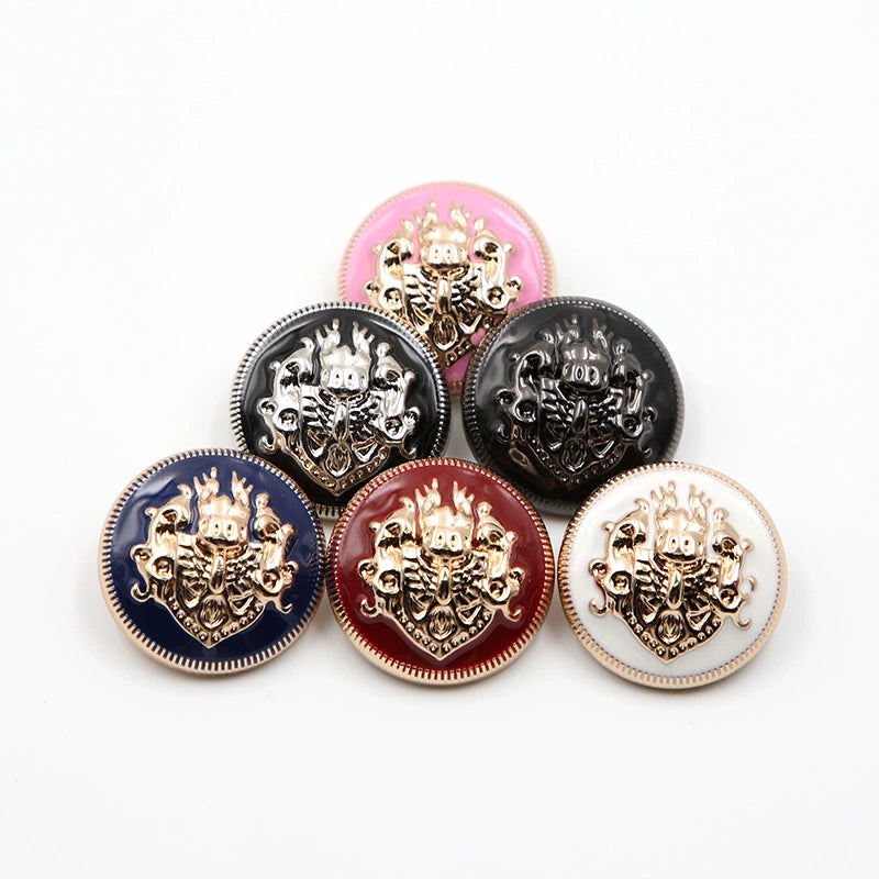 3438★ Vêtements à boutons dorés Boutons en métal Boutons ronds Manteaux polyvalents pour hommes et femmes Blazer trench coat boutons de pull