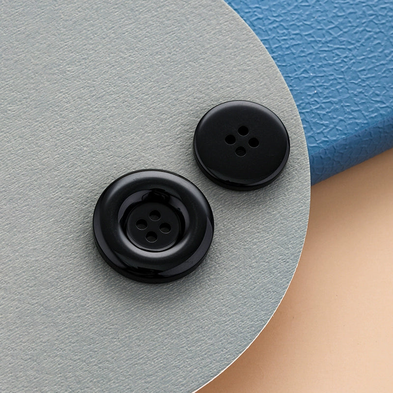 3459★  Black resin buttons men's suit jacket buttons top women's woolen coat trench coat pants versatile high-end buttons