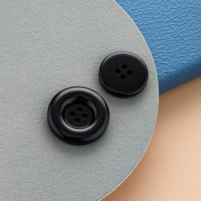 3459★  Black resin buttons men's suit jacket buttons top women's woolen coat trench coat pants versatile high-end buttons