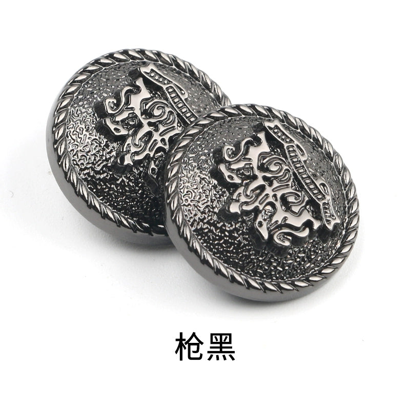 3414★  Coat buttons round suit woolen jacket metal buttons women's trench coat British versatile women's and men's suits buttons