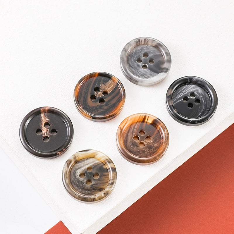 3442★ Botones de abrigo de lana, botones de gabardina, botones de pantalón de traje de hombre, botones redondos de resina semimate
