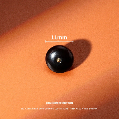 3327★  Natural real horn high-end buttons men's and women's fashion suit cuffs shirt shirt buttons black coffee small buttons
