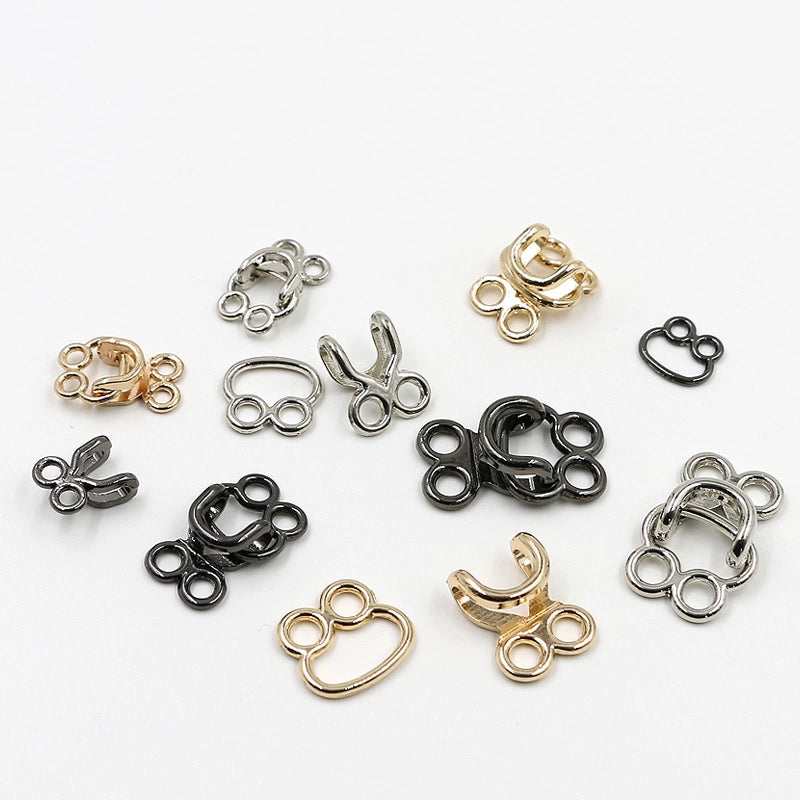 3514★ Ropa de visón, hebilla oculta de metal de piel, hebilla colgante, hebilla de abrigo, botón invisible de gabardina, hebilla de conexión de gancho de moda