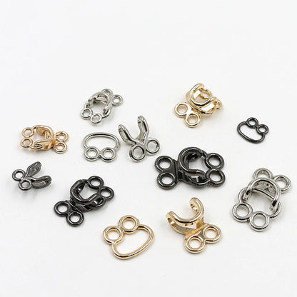 3514★ Ropa de visón, hebilla oculta de metal de piel, hebilla colgante, hebilla de abrigo, botón invisible de gabardina, hebilla de conexión de gancho de moda