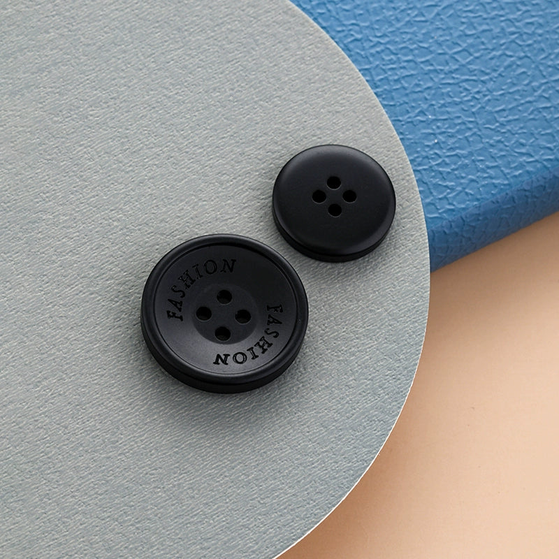 3459★  Black resin buttons men's suit jacket buttons top women's woolen coat trench coat pants versatile high-end buttons