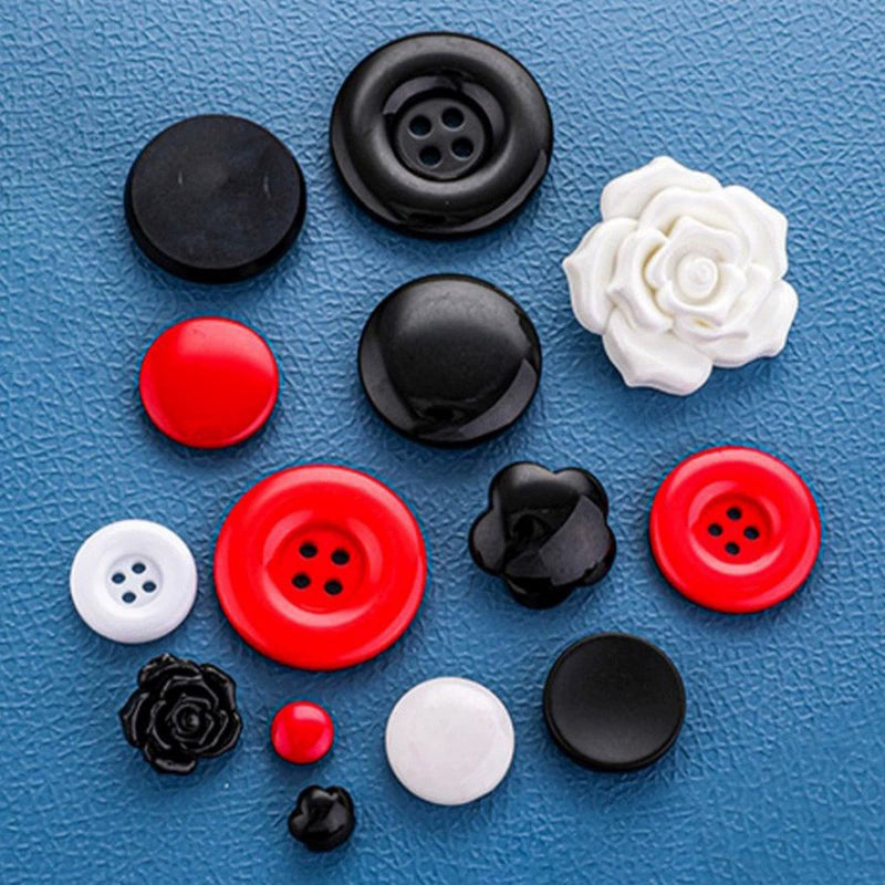 3356★  Coat button trench coat jacket suit trousers buttons casual clothes men's and women's versatile round black white buttons