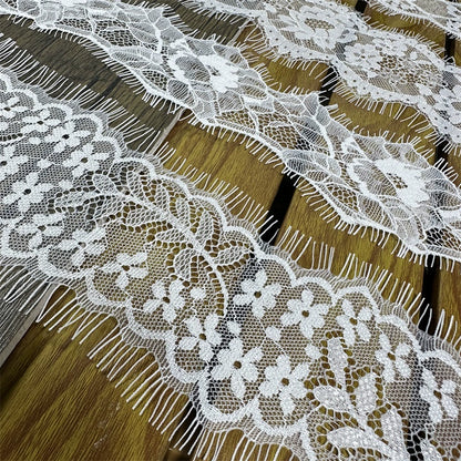 3738 Exquisitas pestañas blancas y negras con encaje para unir ropa, materiales decorativos, bricolaje, escote, mangas, tirantes, ayudas de costura