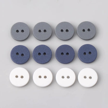 3379★  Versatile men's and women's shirts with buttons High-end POLO shirts Cardigan four-eye two-eye round small buttons Resin shirt buttons