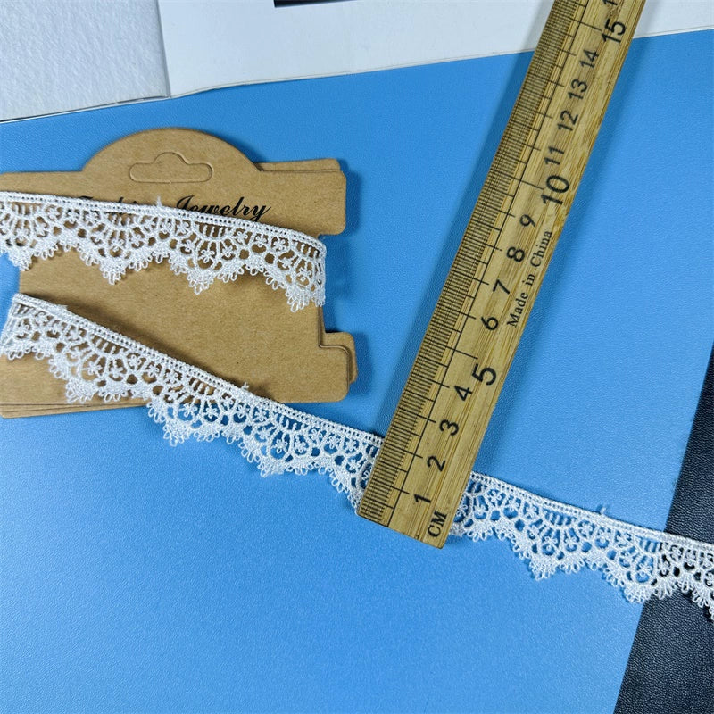 3675 Exquisita ropa de bebé de encaje bordado soluble en agua blanco Lolita, accesorios de encaje duro, ropa, encaje decorativo hecho a mano