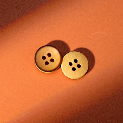 3328★  Natural wood round button shirt shirt children's wood buttons retro burnt edge log color bowl-shaped small buttons
