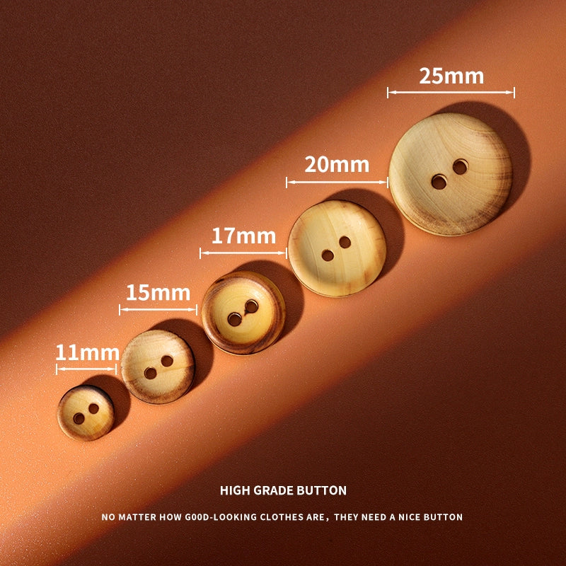 3386★  Natural solid wood buttons men's and women's clothes suit sweater cardigan decorative buttons accessories trendy wood buttons