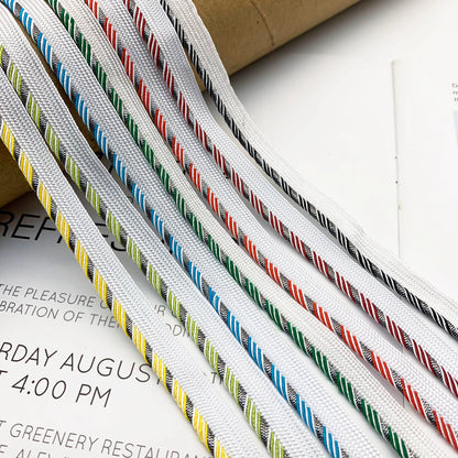 3842 Spot 1cm color plata cebolla tejido niño cinta maestra brote tira accesorios ropa incrustado borde tira zapatos y sombreros hogar textil ribete cuerda