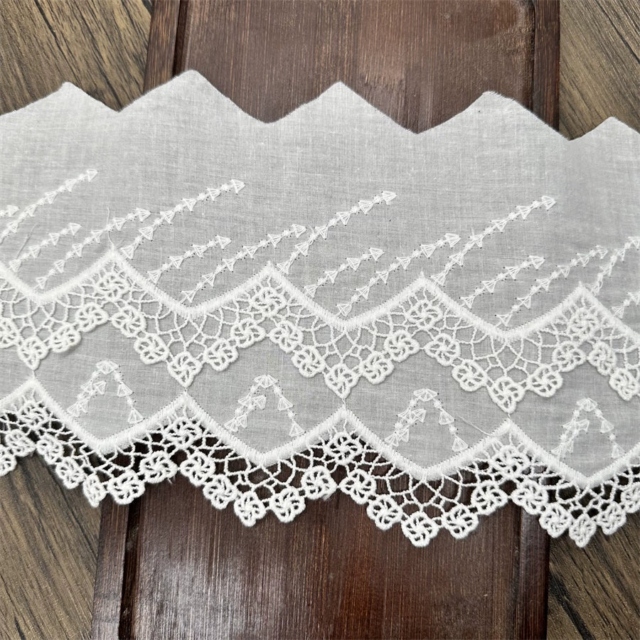 3793 Accesorios de borde de tela con bordado de encaje de doble capa japonés y coreano, cortinas de falda de ropa de bricolaje hechas a mano, telas textiles para el hogar, telas decorativas