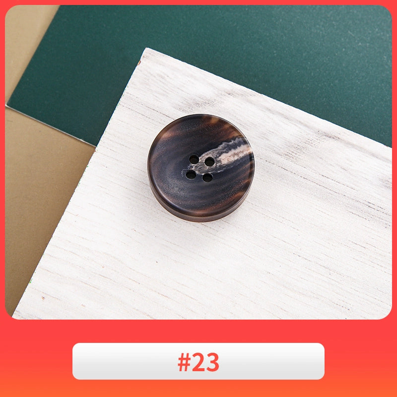 3443★ Botón redondo de resina versátil, botón de abrigo de lana, botón de gabardina para mujer, botón de pantalón de traje para hombre