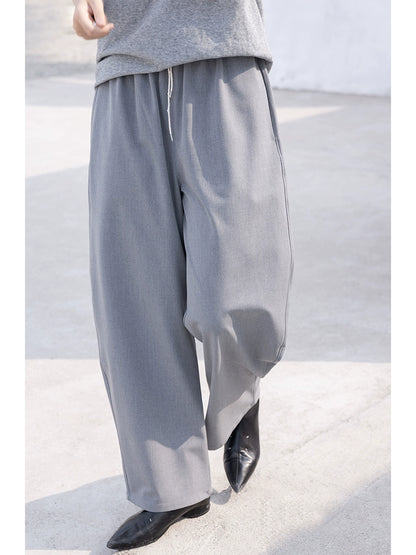 [Oferta por tiempo limitado] Pantalones CAREMIND con colgante de cintura alta y cobertura de cadera, color rábano, holgados, de primavera, de color liso para mujer 