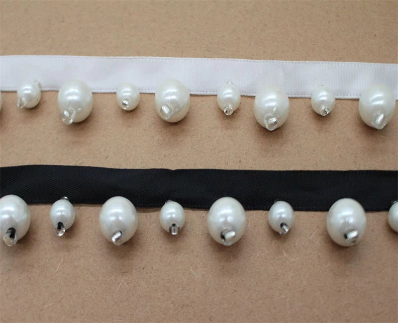 3734★ Colgante Borla Perla Encaje Accesorios Cortina Falda Accesorios Ropa Textiles para el hogar DIY Accesorios Hechos a mano Decoración de ropa