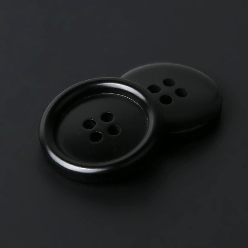 3446★ Botones redondos negros para abrigo, moda femenina, versátil, de lana, para suéter, chaqueta, cárdigan, gabardina, botones pequeños