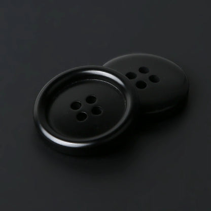 3446★ Botones redondos negros para abrigo, moda femenina, versátil, de lana, para suéter, chaqueta, cárdigan, gabardina, botones pequeños